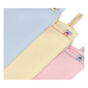 Petit Bateau - 3'lü Çizgili Atlet | पीला