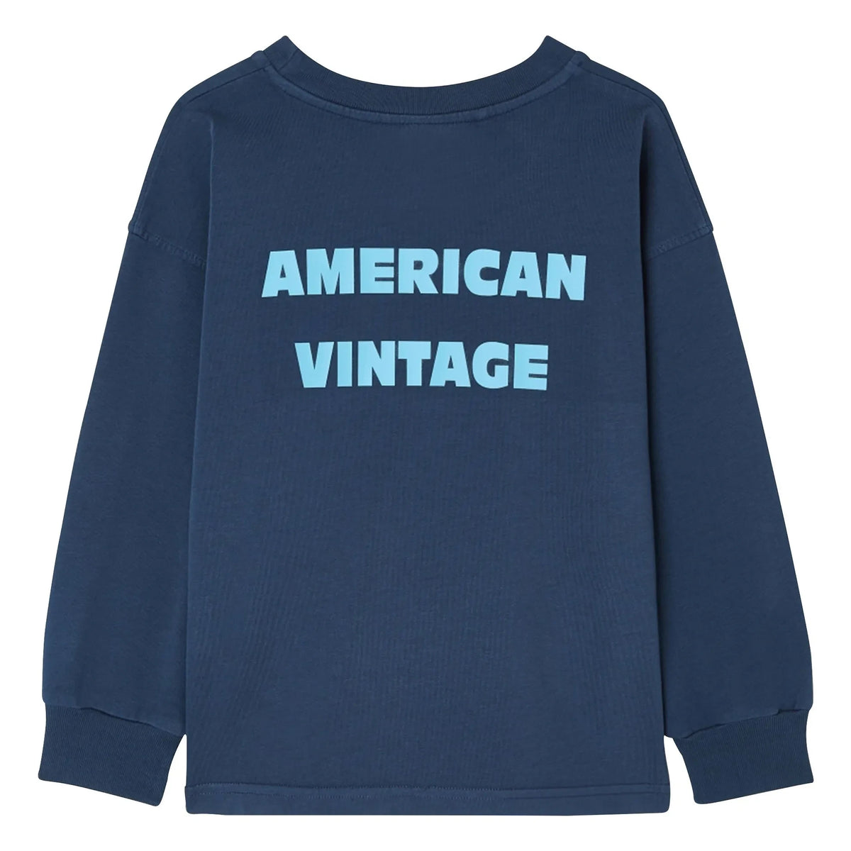 American Vintage - Fizvalley लंबी आस्तीन वाली टी-शर्ट | गहरा नीला