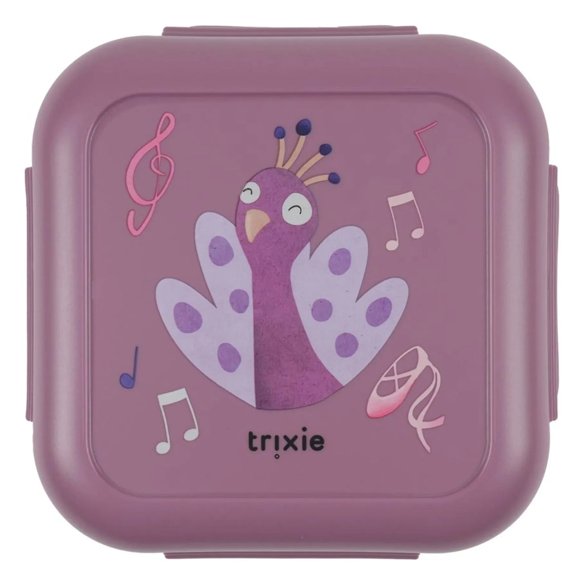 Trixie - बैलेरीना लंच बॉक्स क्लिप मिसेज पीकॉक | बैंगनी