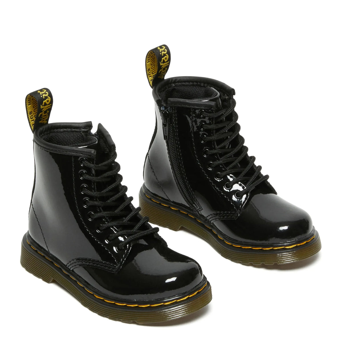 Dr. Martens - 1460 पेटेंट लेदर लेस-अप बूट्स | काला