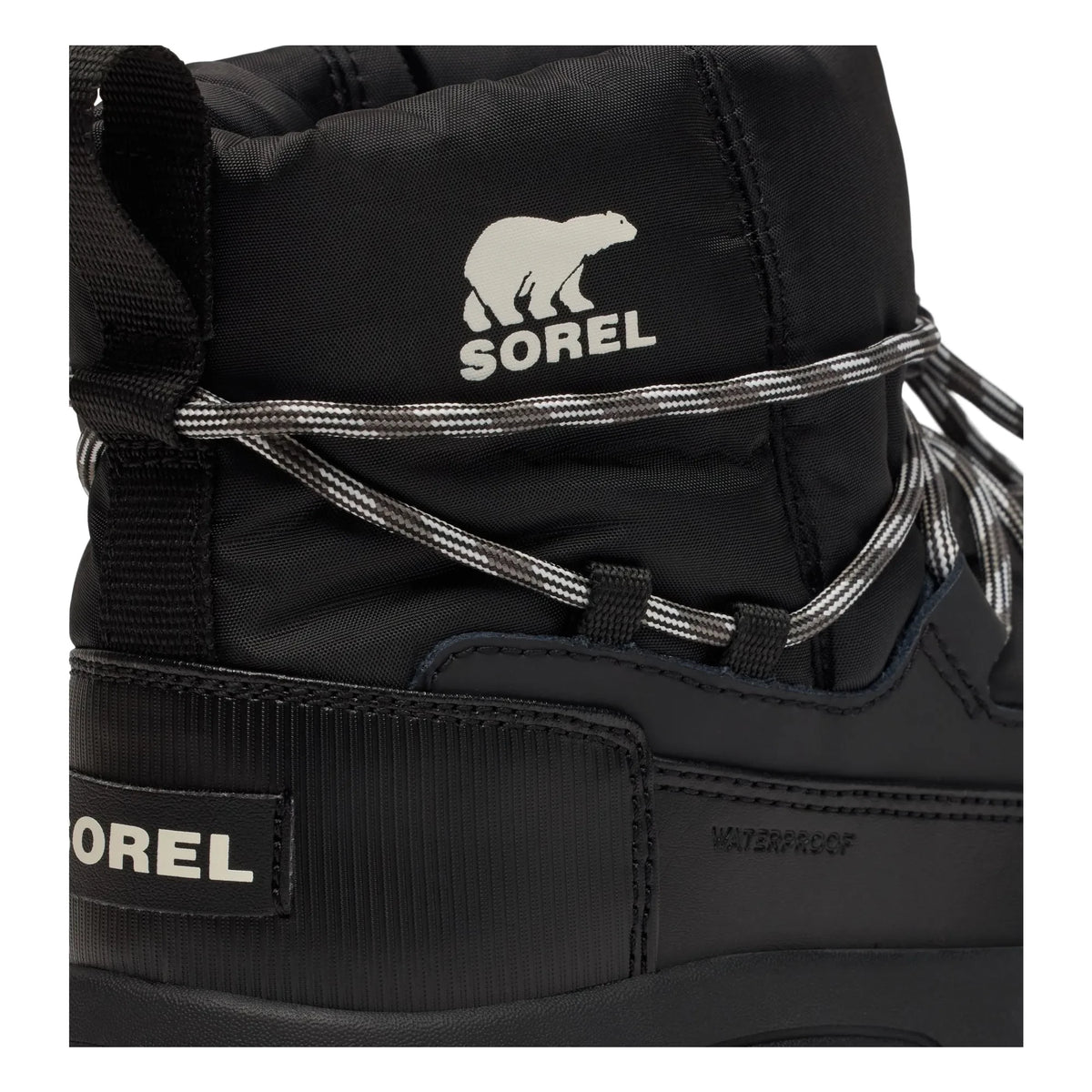 Sorel - Whitney III स्लिप-ऑन वाटरप्रूफ बूट्स | काला