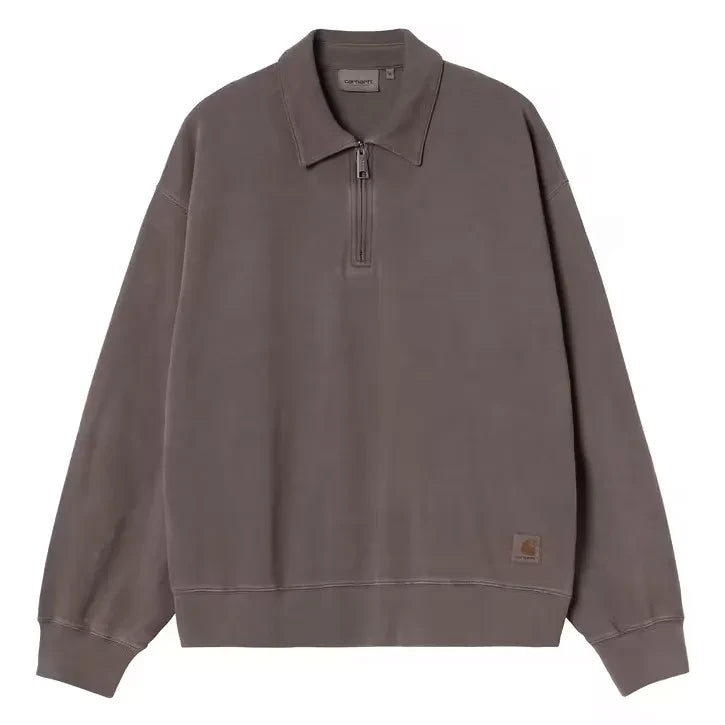 Carhartt WIP - Harper कॉटन ज़िप-स्वेटर | टॉपी ब्राउन