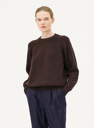 Noyoco - Oslo Sweater Merinos yün ve organik pamuk | Kahverengi