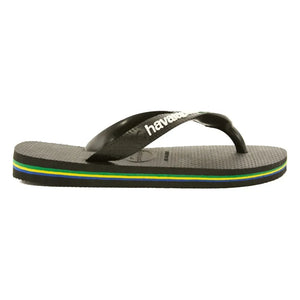Havaianas - Logo Brasil फ्लिप-फ्लॉप सैंडल | काला
