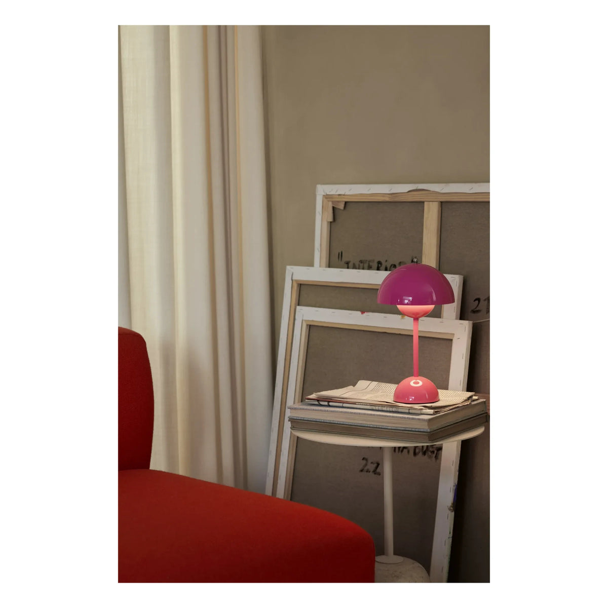 & Tradition - VP9 Flowerpot Taşınabilir Masa Lambası, Vernon Panton | गुलाबी