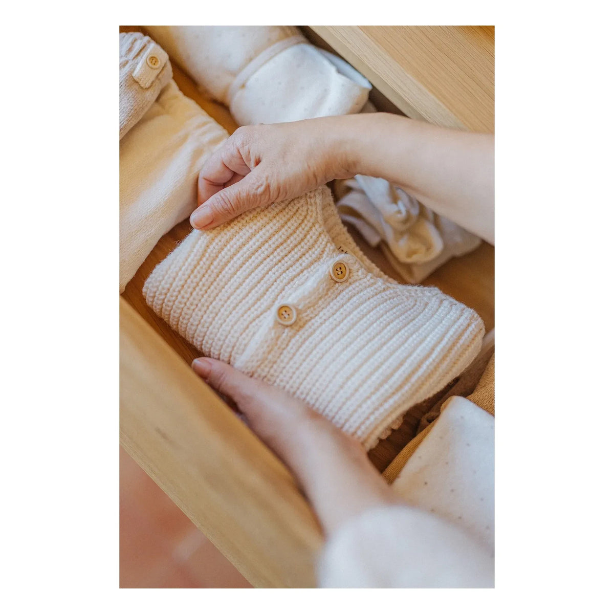 1+ in the family - एंटीब्स मेरिनो ऊनी कार्डिगन | एक्रू