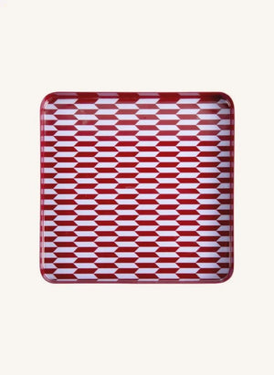 Present Time - Salerno Metal Tepsi | Bordo
