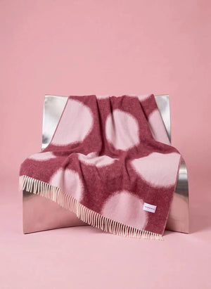 Maison Deux - Puantiye Desenli Yün Throw | Bordo