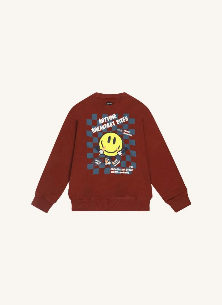 Tumble N'Dry - हार्विच ऑर्गेनिक कॉटन स्वेटशर्ट | बरगंडी