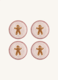 Bloomingville - Binna Tatlı Tabakları - 4'lü Set | Pembe