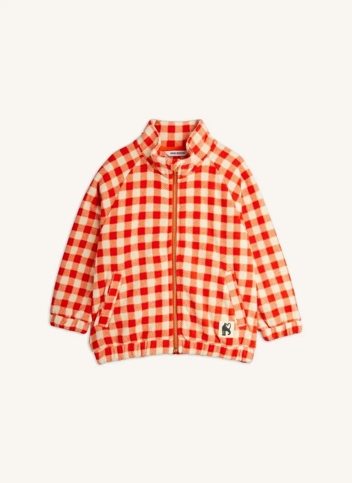 Mini Rodini - Gingham स्वेटशर्ट | लाल