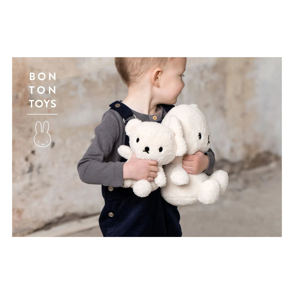 Bon Ton Toys - MIFFY - टेरी फैब्रिक बोरिस प्लश | क्रीम