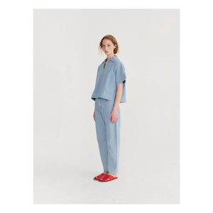 Bobo Choses - ऑर्गेनिक कॉटन पियर पैंट | हल्का नीला