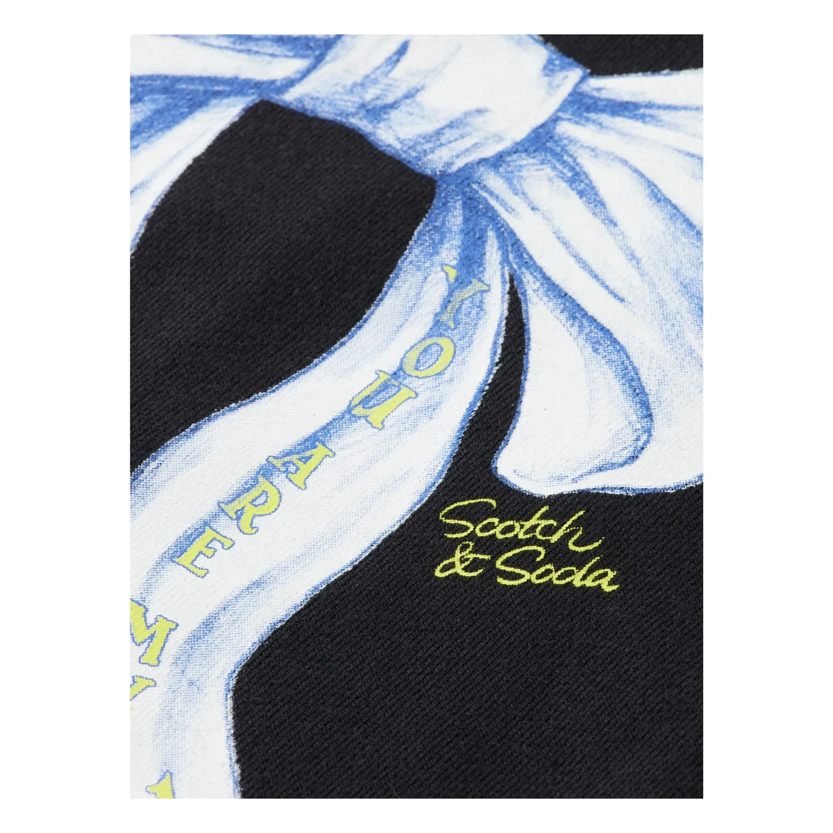Scotch & Soda - आर्टवर्क हुडी | काला
