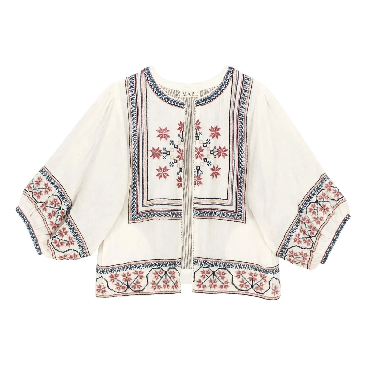 M.A.B.E. - Calista Pamuk Nakışlı Ceket | Ecru