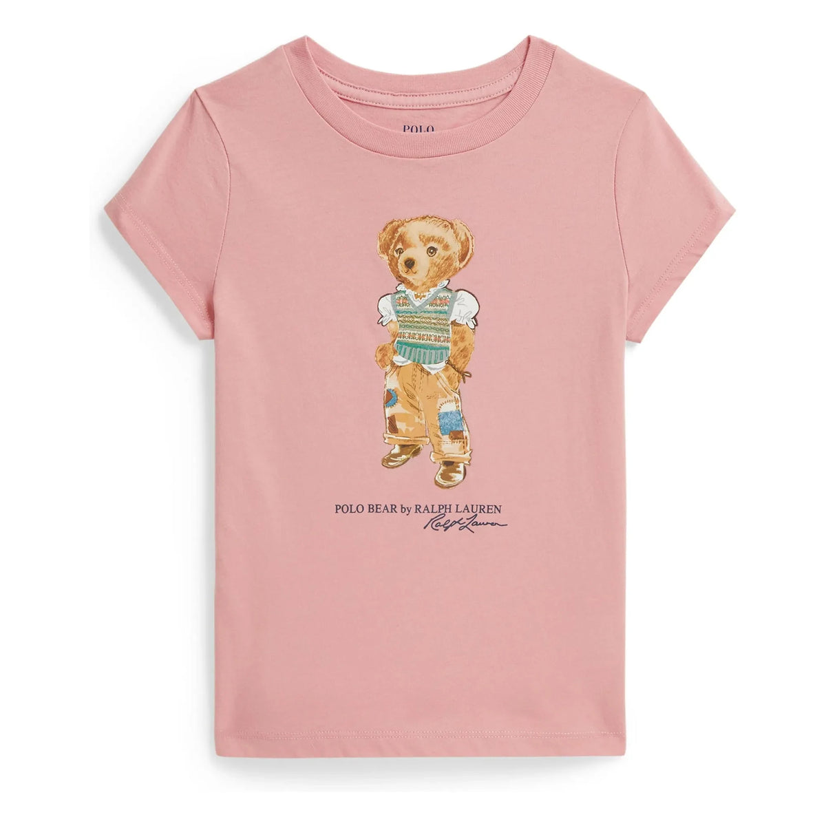 Ralph Lauren - Ayı Desenli Jarse Tişört | Pudra Pembesi