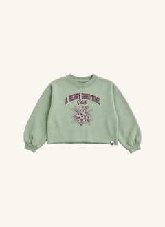 Hundred Pieces - Belmont Blueberry Organik Pamuk Sweatshirt | Yeşil