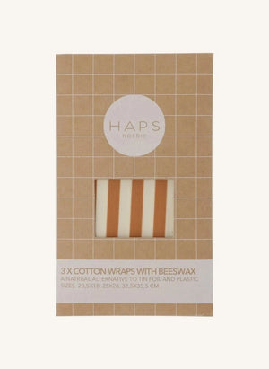 Haps Nordic - Arı Balmumu Gıda Örtüleri - 3'lü Set | Terracotta