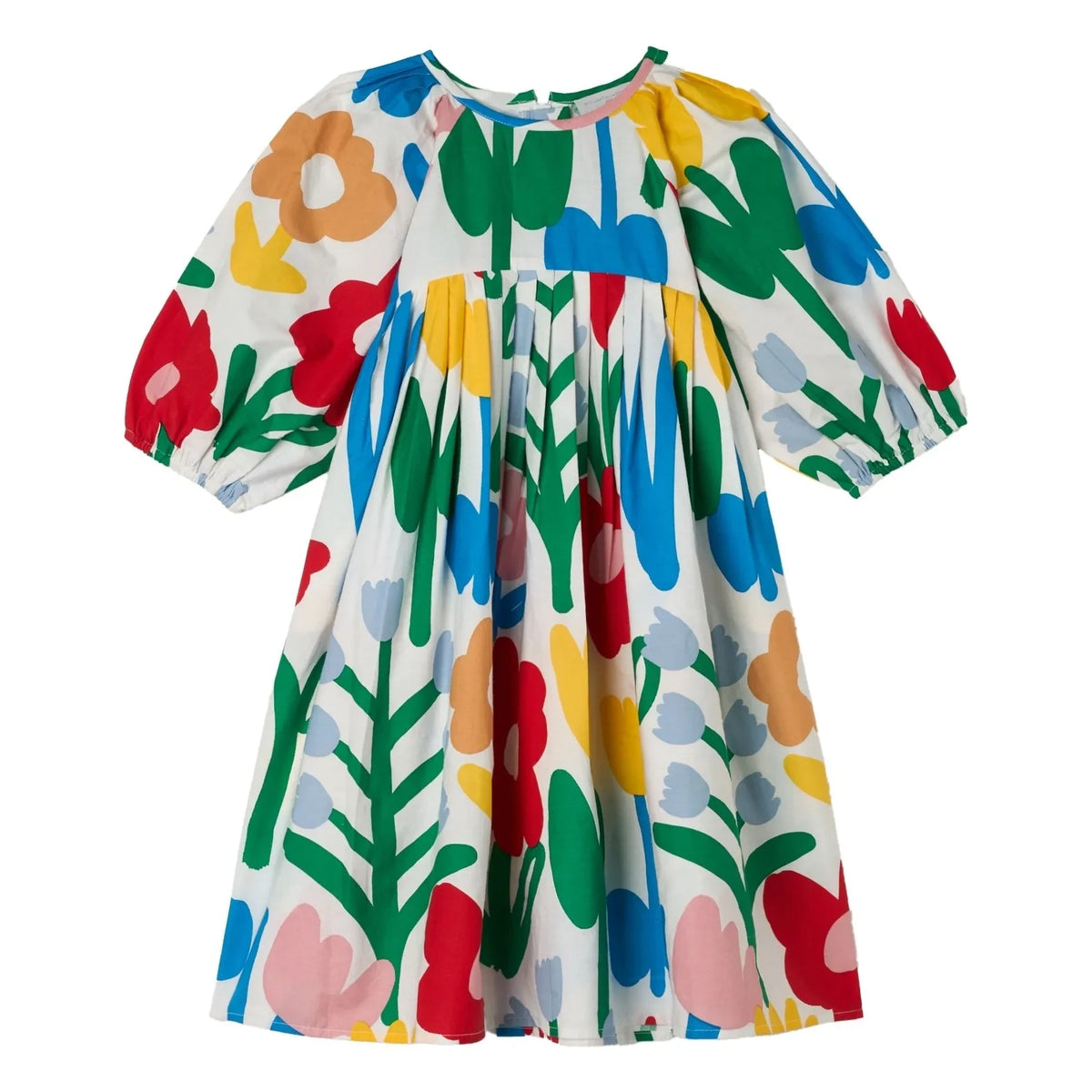 Stella McCartney Kids - फूलों वाली ड्रेस | आइवरी