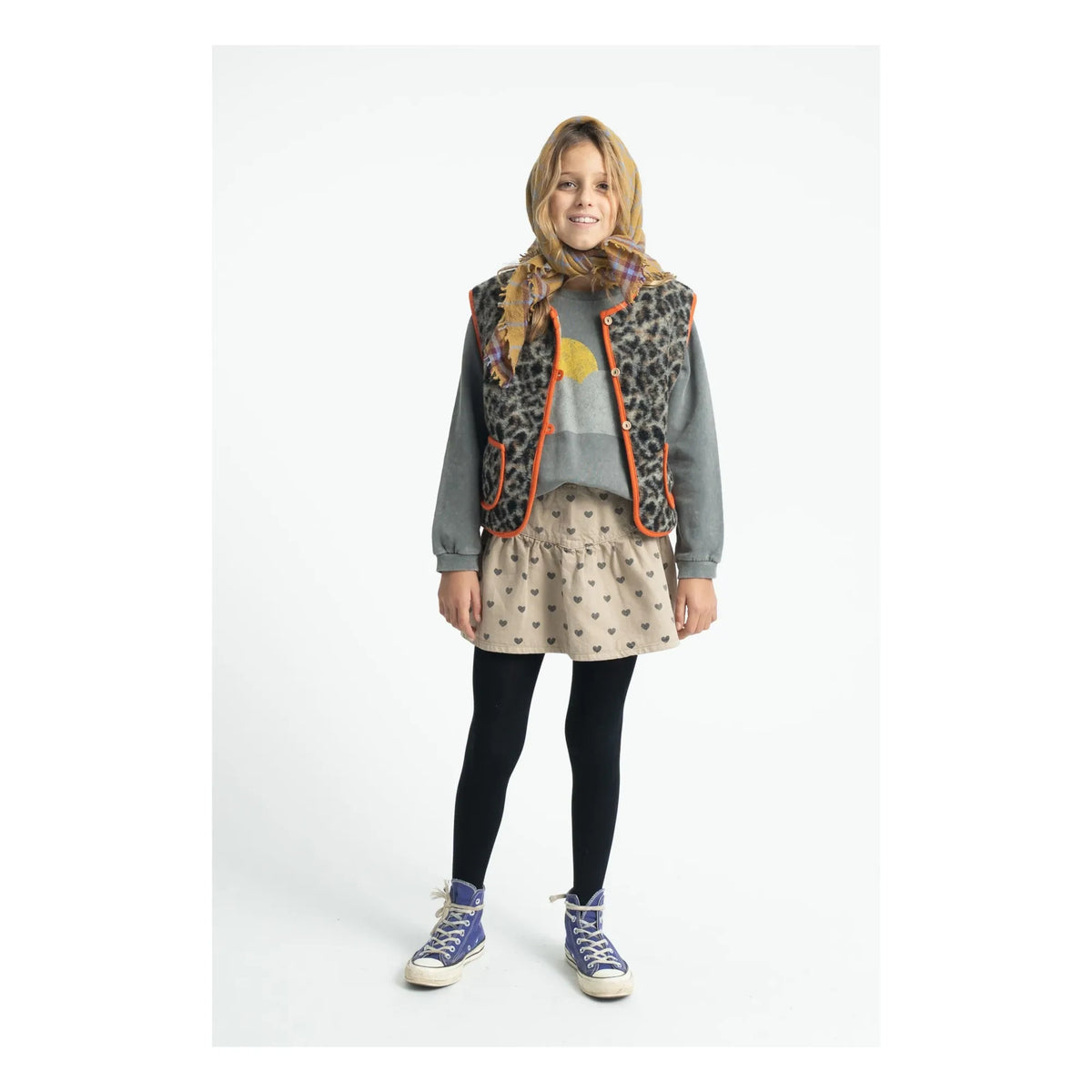 Piupiuchick - ऑर्गेनिक कॉटन हार्ट स्कर्ट | बेज