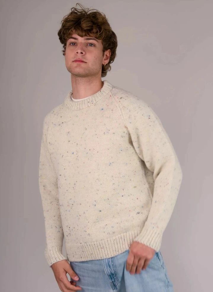 Origin Knitwear - Raglan Kalın Yün Kazak | Ecru