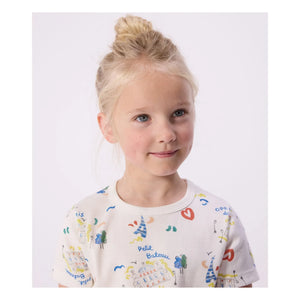 Petit Bateau - ओपेरा शॉर्ट पजामा | सफेद