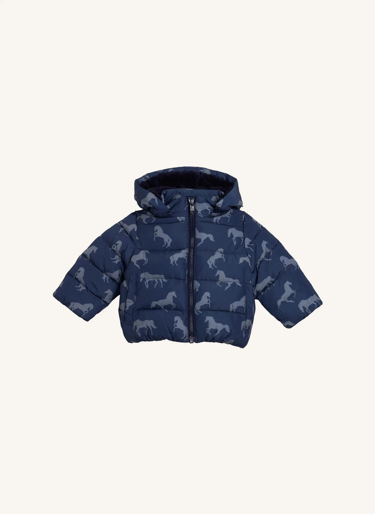 Stella McCartney Kids - घुड़सवार पफर जैकेट | गहरा नीला