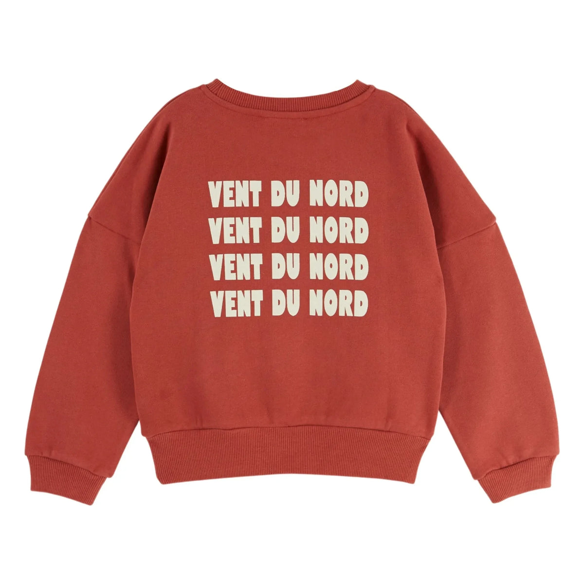 Emile et Ida - Vent Du Nord ऑर्गेनिक कॉटन स्वेटशर्ट | लाल