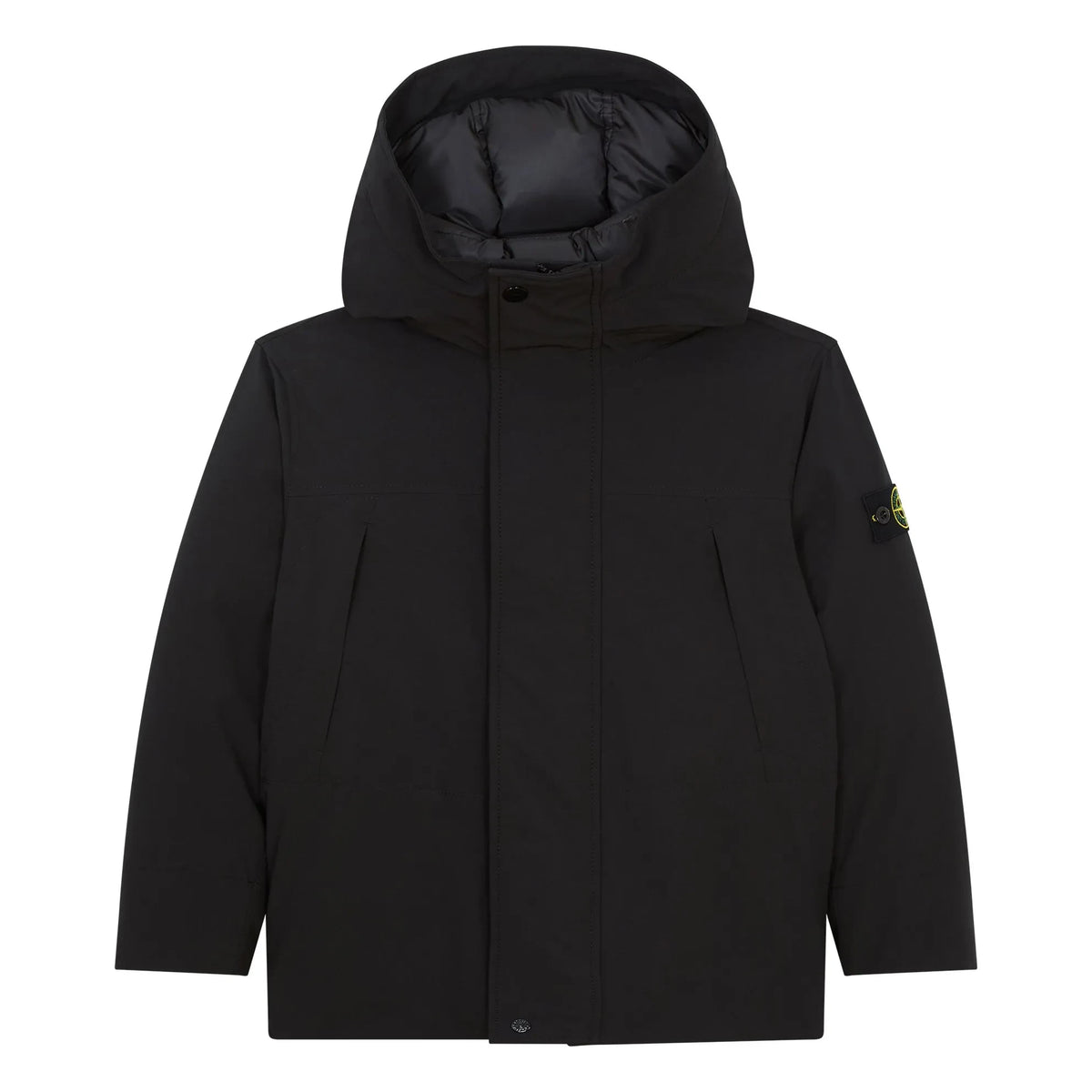 Stone Island - लोगो पार्का | काला
