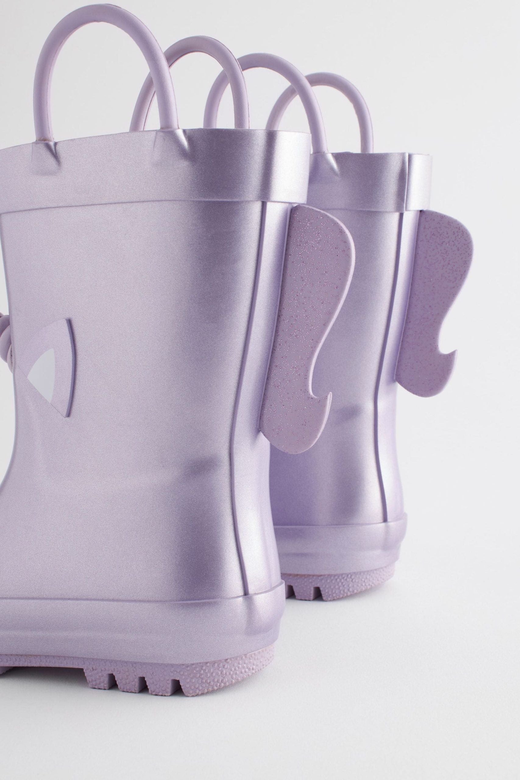 Dinossi - Leylak Mor Unicorn Yumuşak Tabanlı Kız Çocuk Polarlı Yağmur Çizmesi - 28-Dinossi