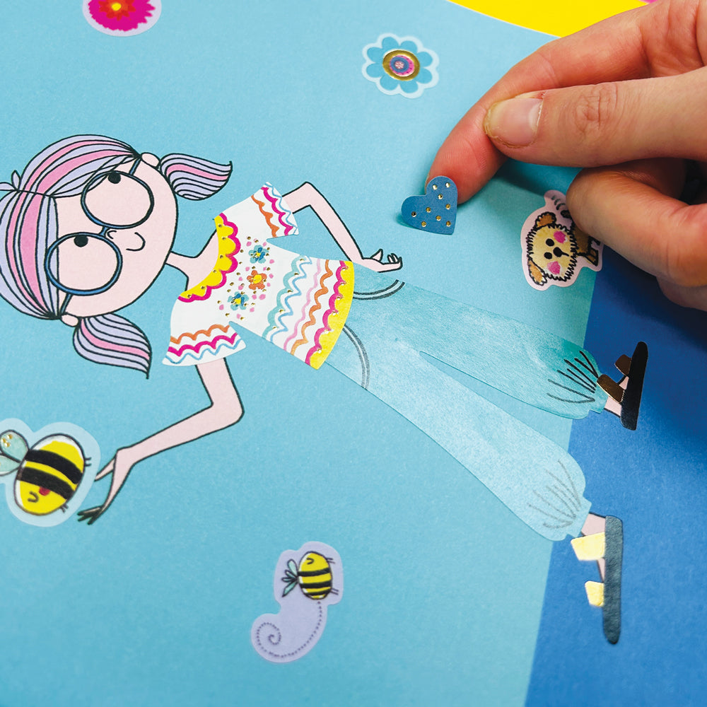 Rachel Ellen - Grl Pwr स्टिकर स्टेज पेंटिंग और गतिविधि पुस्तक