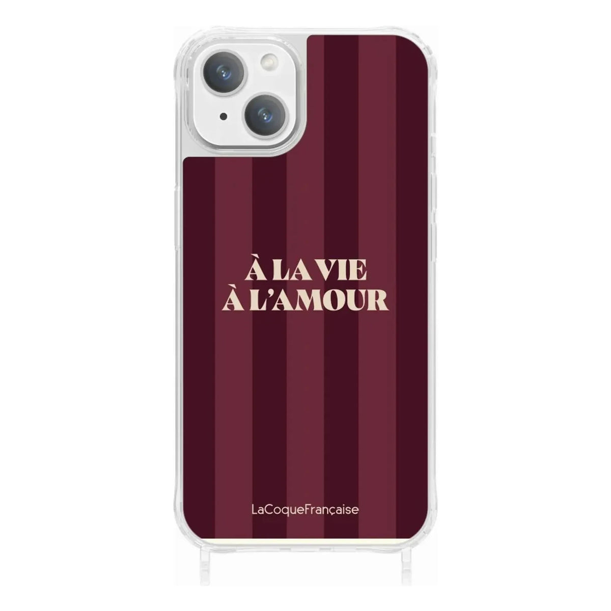 LaCoqueFrançaise - Coque Iphone A La Vie A l'Amour | बरगंडी