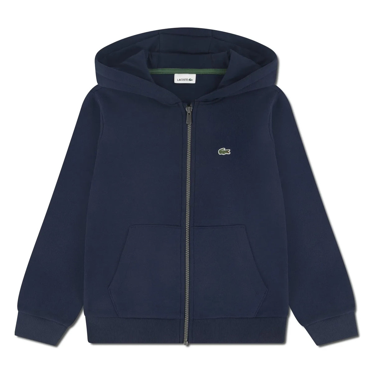 Lacoste - Logolu Fermuarlı Kapüşonlu Sweatshirt | Lacivert