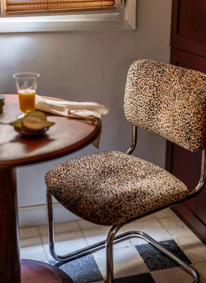 The Socialite Family - Classica Sandalye, Roseanna x The Socialite Family Leopard Desenli Jakarlı Kadife | Leopard