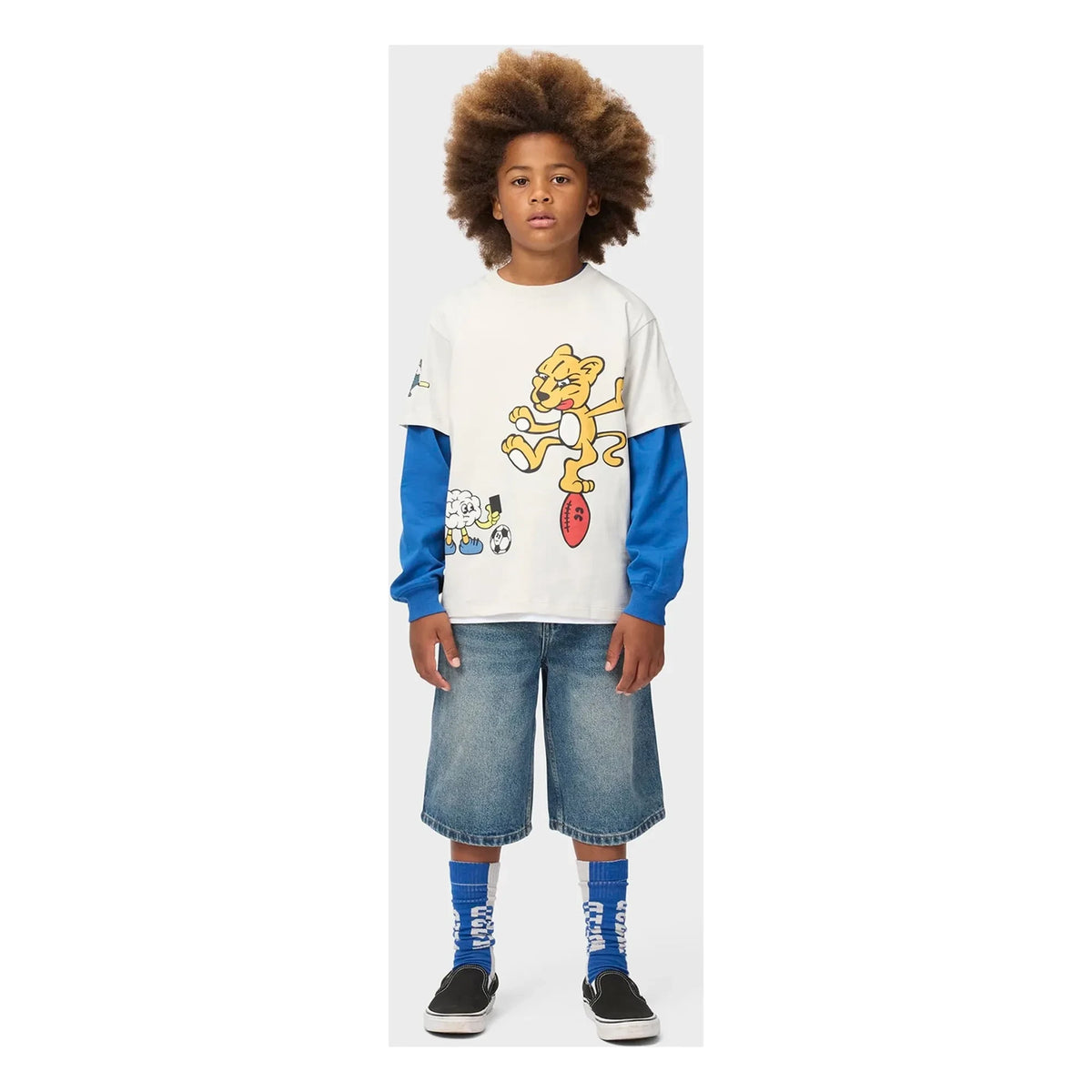 Molo - Alphie Denim Organik Pamuk Bermuda Şort | Mavi