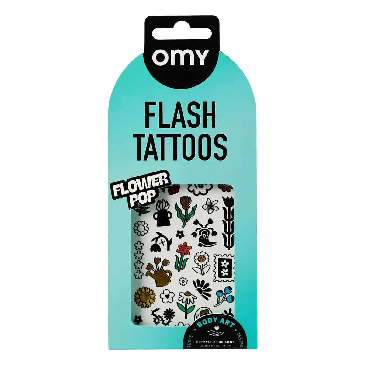 Omy - Flower Pop अस्थायी टैटू