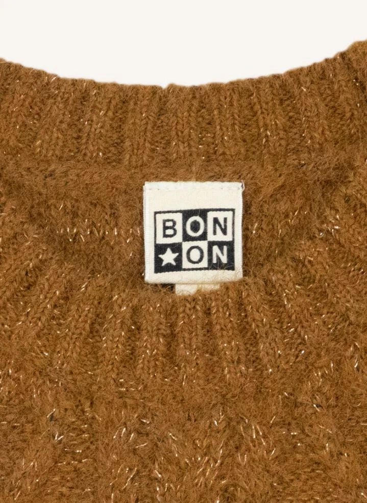 Bonton - Lucia स्लीवलेस स्वेटर | भूरा