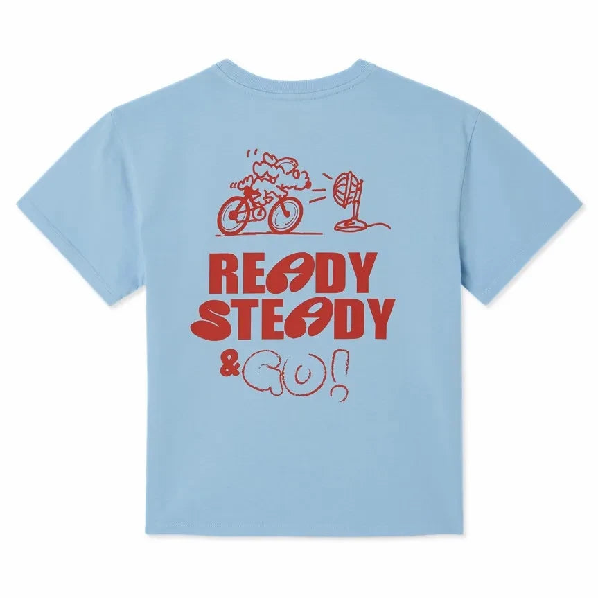 American Vintage - Fizvalley Ready Steady टी-शर्ट | हल्का नीला