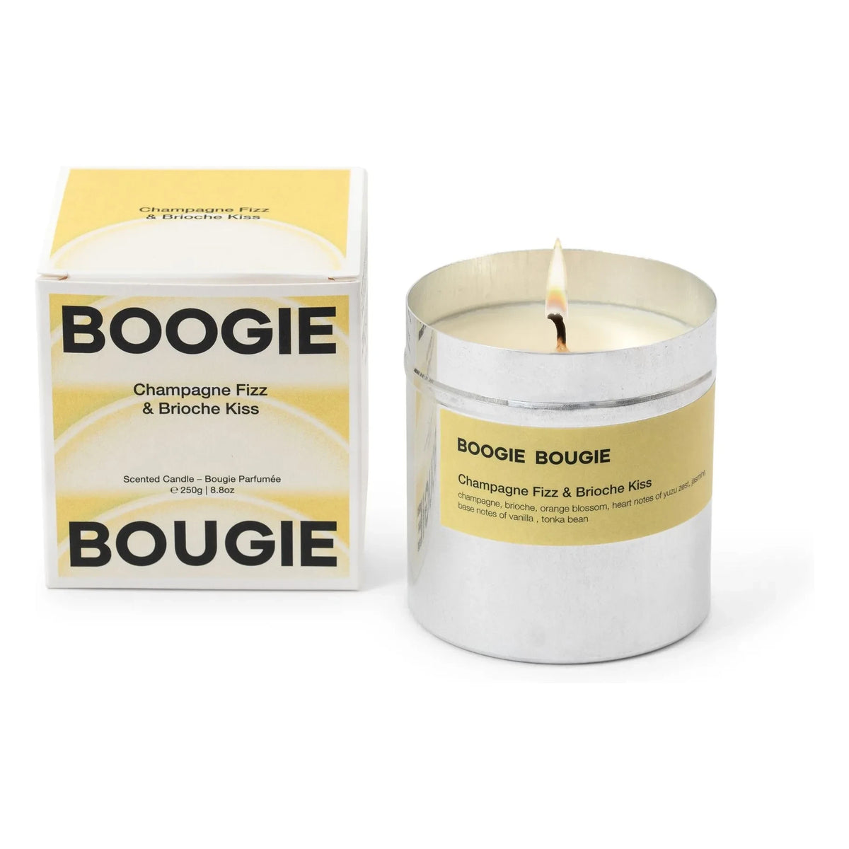 Boogie Bougie - शैम्पेन फ़िज़ और ब्रियोश किस मोमबत्ती