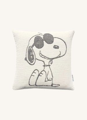 Maison Deux - Güneş Gözlükleri Pamuk Kırlent Kılıfı - Maison Deux x Peanuts | Beyaz