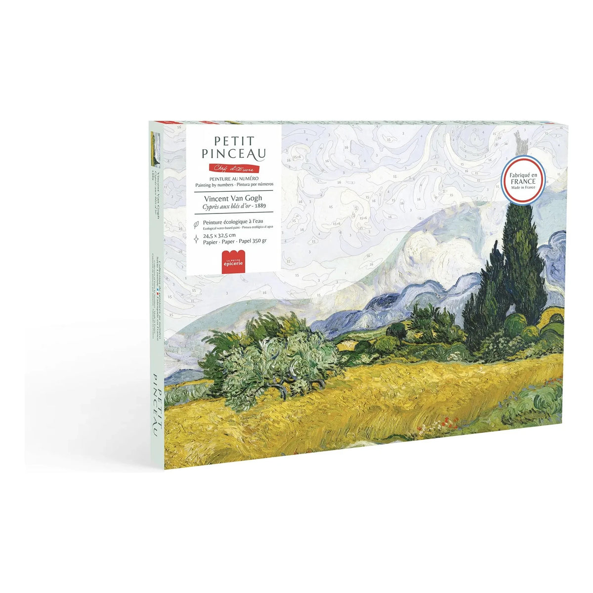 La Petite Épicerie - संख्यांकित पेंटिंग सेट - Cyprès aux Blés d'Or