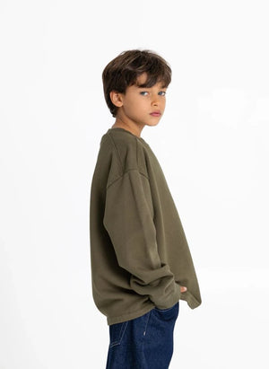 Smallable Kid - Favio Friends & Co Organik Pamuklu Sweatshirt | Verdigris