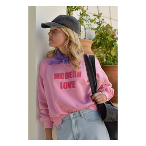 Marlot Paris - Romy Modern Love organik pamuklu sweatshirt - Kadın koleksiyonu | Pembe