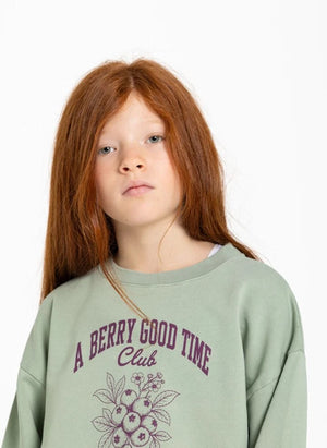 Hundred Pieces - Belmont Blueberry Organik Pamuk Sweatshirt | Yeşil