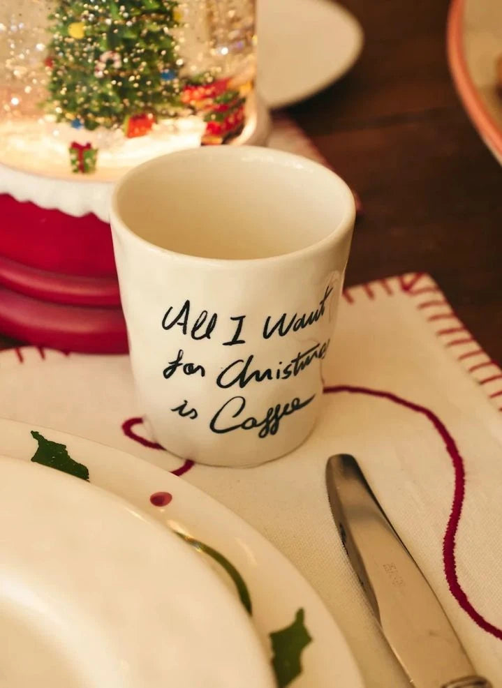 Anna + Nina - "All I Want Is Coffee" Kahve Kupası | Beyaz