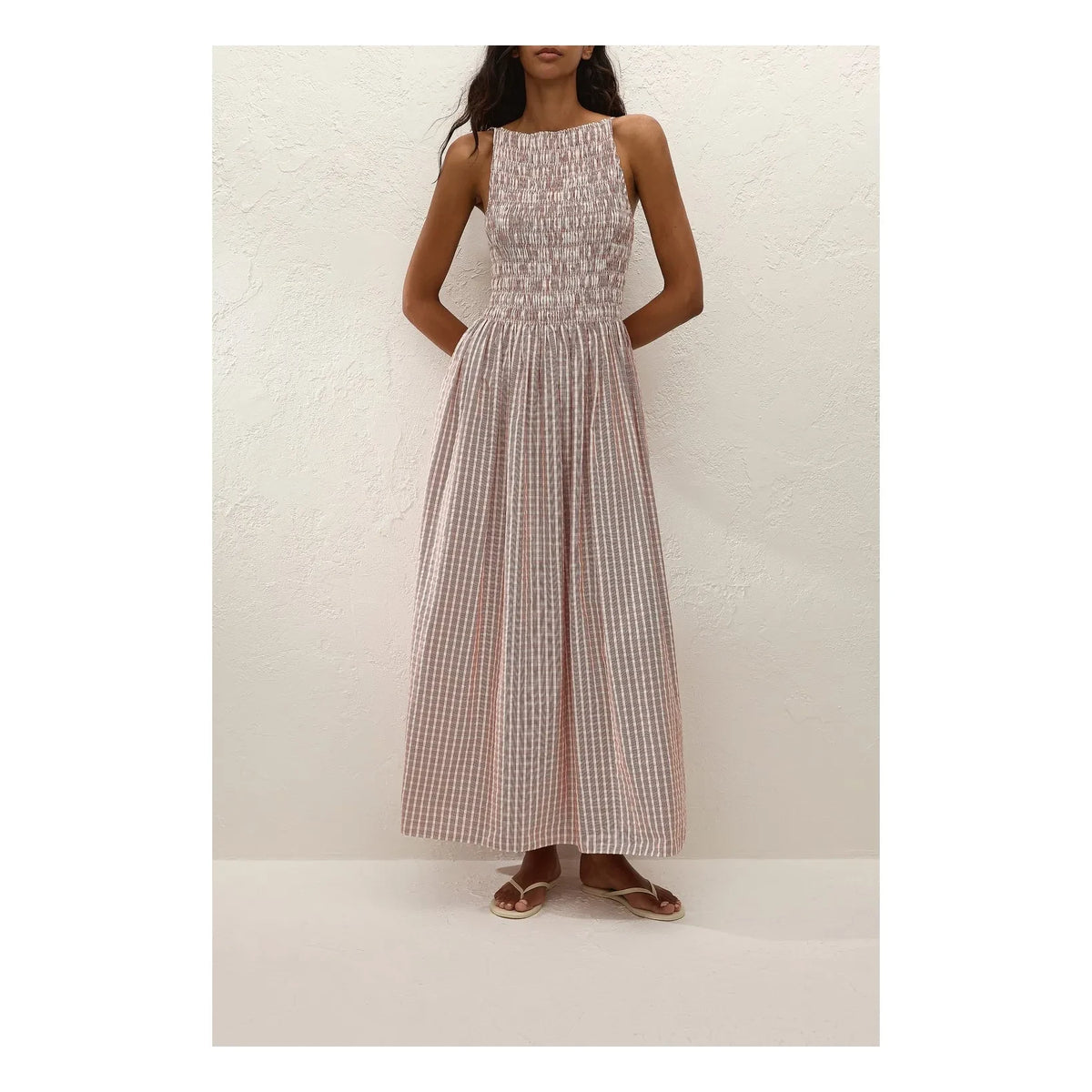 Faithfull the Brand - Carreaux Laia Pamuk Maxi Elbise | Cinnamon