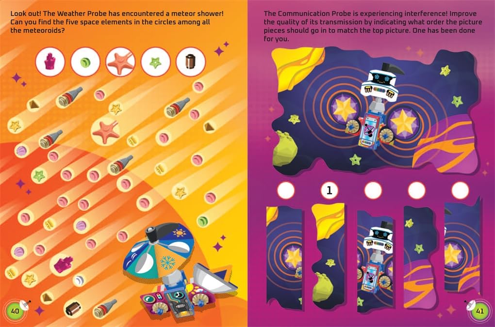 बस्टर बुक्स - लेगो निर्माण करें और चिपकाएं आकृति खिलौना के साथ अंग्रेज़ी गतिविधि और कहानी पुस्तक