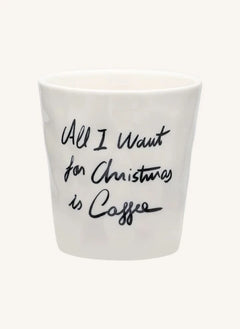 Anna + Nina - "All I Want Is Coffee" Kahve Kupası | Beyaz
