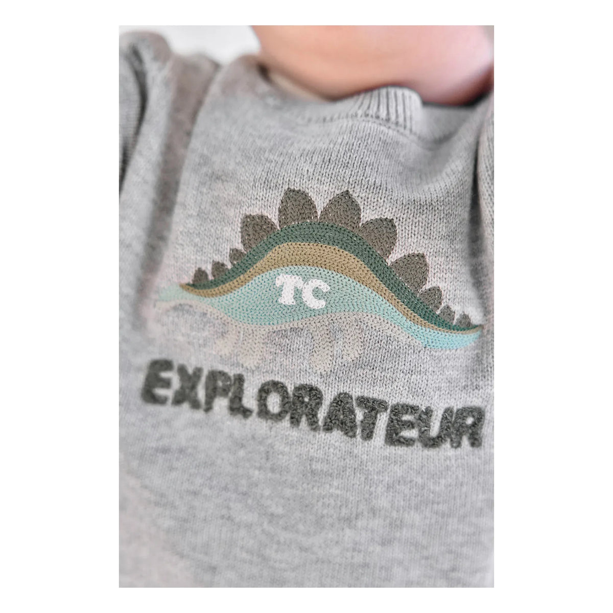 Tartine et Chocolat - Chiné Explorer Sweater | ग्रे