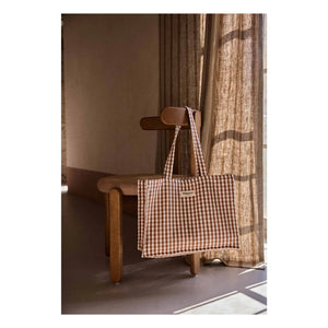 Gabrielle Paris - मोका प्लेड वीकेंड बैग | मोका